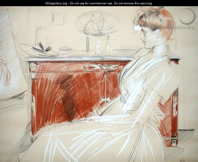 Madame Helleu in her Salon, c.1900 - Paul Cesar Helleu
