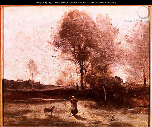 Landscape or, Morning in the Field - Jean-Baptiste-Camille Corot