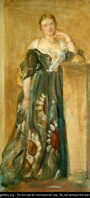 Sketch for a portrait of Mrs Percy Wyndham, 1867-71 - George Frederick Watts
