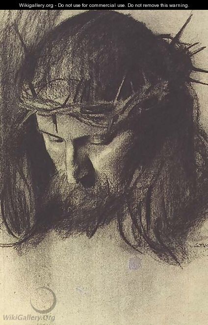 Head of Christ, c.1890 - Franz von Stuck