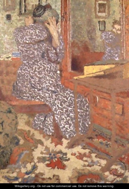 Madame Vuillard Arranging her Hair, 1900 - Edouard (Jean-Edouard) Vuillard