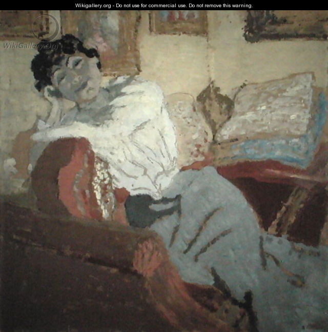Madame Hessel on the Sofa, 1900 - Edouard (Jean-Edouard) Vuillard