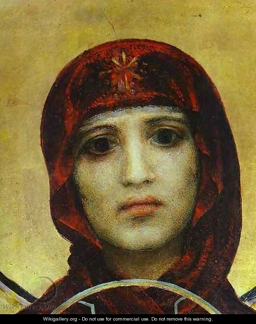 The Virgin and Child (detail), 1884-85 - Mikhail Aleksandrovich Vrubel