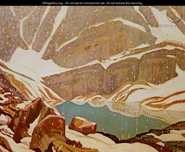 Mountain Snowfall Lake Oesa 1932 - James Edward Hervey MacDonald