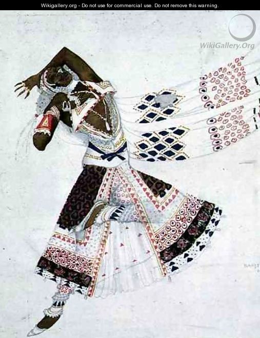 Costume design from Le Dieu Bleu, 1911 - Leon (Samoilovitch) Bakst