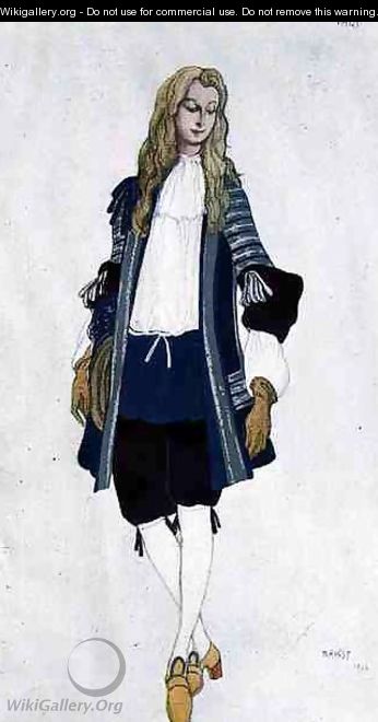 Costume for the Blue Page, from Aladdin, 1916 - Leon (Samoilovitch) Bakst