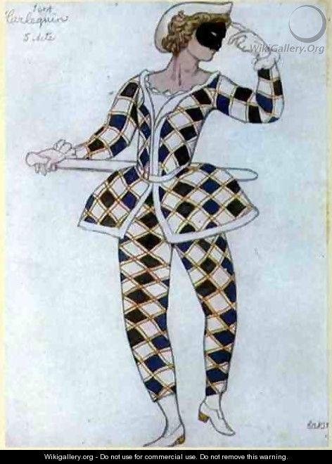 Costume design for Harlequin, from Sleeping Beauty, 1921 - Leon (Samoilovitch) Bakst