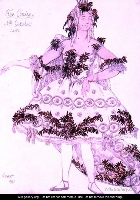 Costume design for The Fairy Cherry, from Sleeping Beauty, 1921 - Leon (Samoilovitch) Bakst