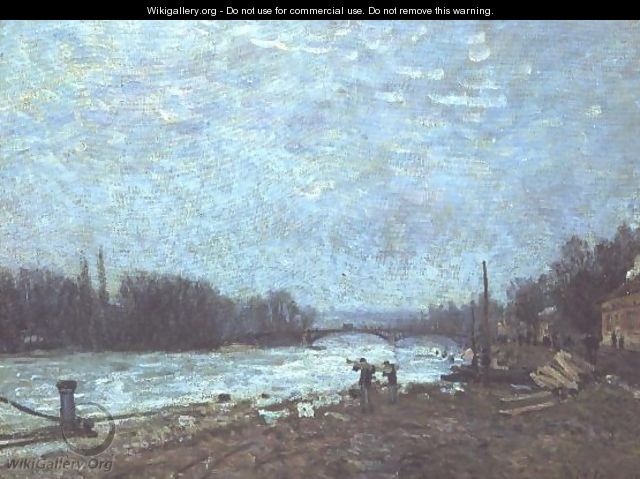 After the Thaw, the Seine at Suresnes Bridge, 1880 - Alfred Sisley