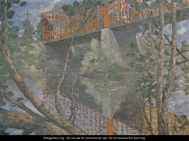 The Red Bridge, ca. 1895, - Julian Alden Weir