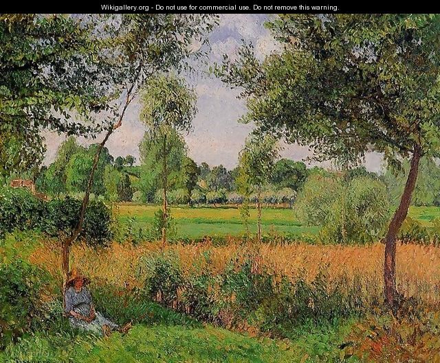 Morning, Sunlight Effect, Eragny, 1899 - Camille Pissarro