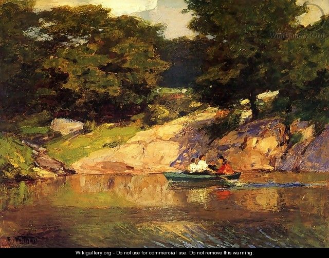Boating in Central Park, c.1900-05 - Edward Henry Potthast