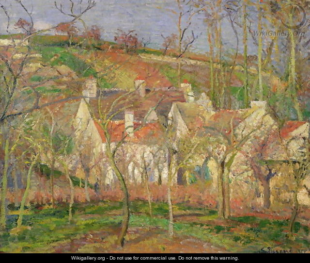 The Red Roofs, or Corner of a Village, Winter, 1877 - Camille Pissarro