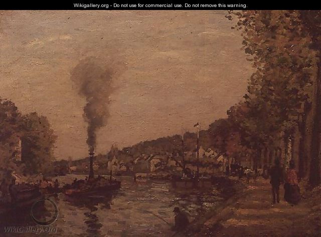 River Scene, 1871 - Camille Pissarro