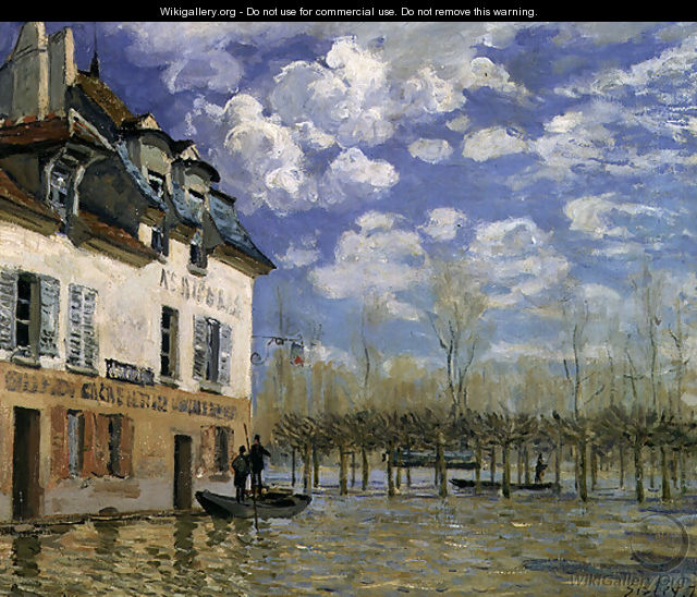 The Boat in the Flood, Port-Marly, 1876 - Alfred Sisley