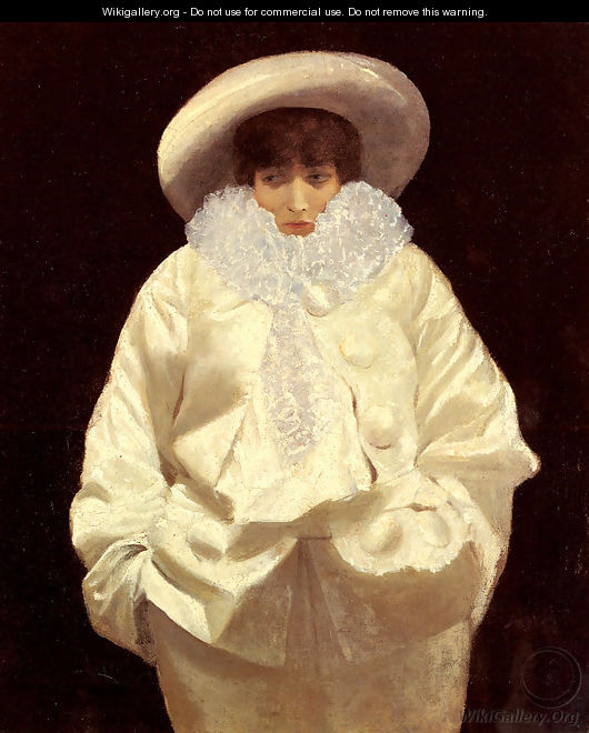Sarah Bernhardt as Pierrot - Giuseppe de Nittis