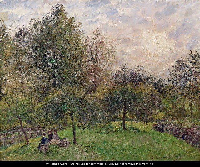 Apple Trees and Poplars in the Setting Sun, 1901 - Camille Pissarro