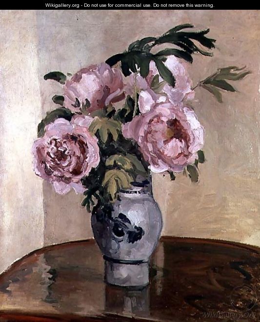 A Vase of Peonies 1875 - Camille Pissarro