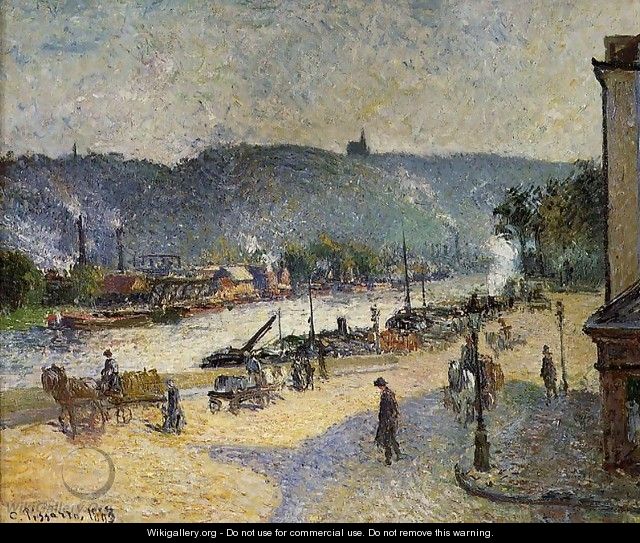 The Quays at Rouen, 1883 - Camille Pissarro