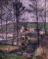 The Banks of the Viosne at Osny in Grey Weather, Winter, 1883 - Camille Pissarro