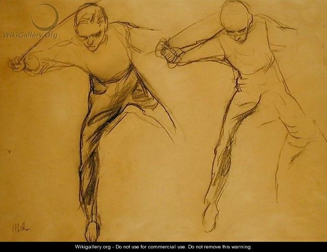 Two male figures - Max Liebermann