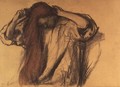 Woman combing her hair 2 - Edgar Degas