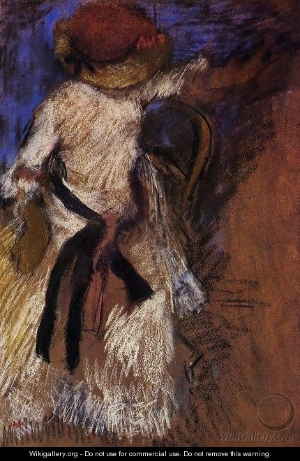 Seated Woman in a White Dress, c.1888-92 - Edgar Degas