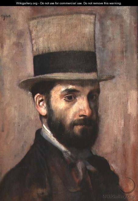 Portrait of Leon Bonnat (1833-1922) c.1863 - Edgar Degas