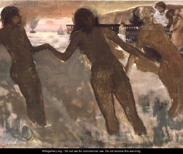 Three Girls Bathing - Edgar Degas
