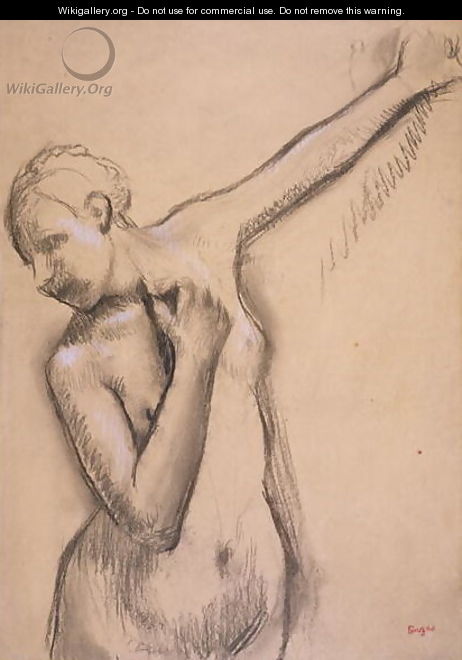 Half Length Nude Girl, c.1895 - Edgar Degas
