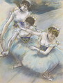 Three Dancers in a Diagonal Line on the Stage, c.1882 - Edgar Degas