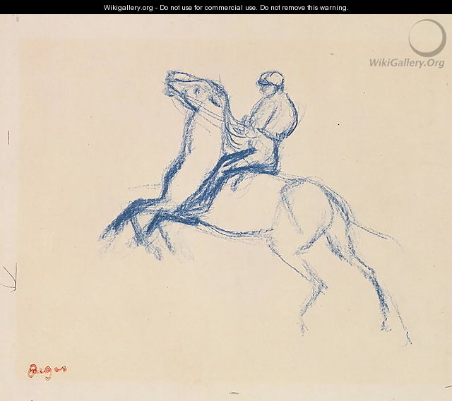 Jockey on Horseback - Edgar Degas