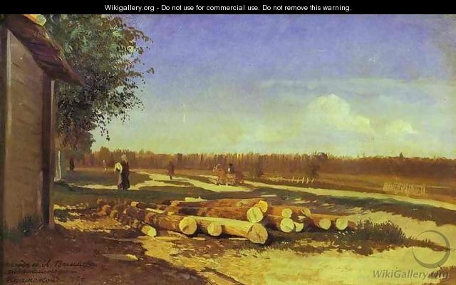 Logs By the Road. 1867-1869 - Feodor Alexandrovich Vasilyev