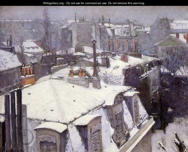 Vue toits, effet de neige (1878) - Gustave Caillebotte