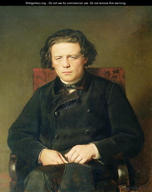 Portrait of Anton Rubinstein (1829-94) 1870 - Vasily Perov