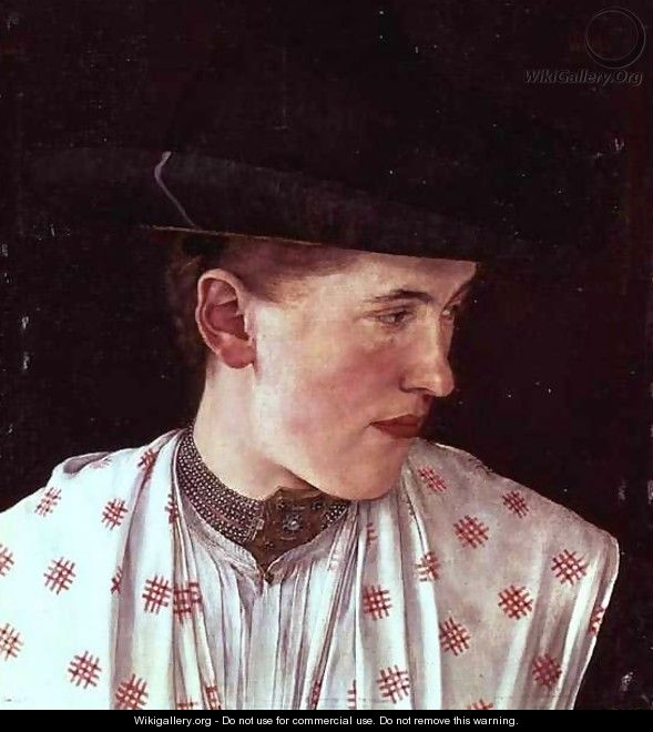 Head of a Peasant Girl, c.1880 - Wilhelm Leibl