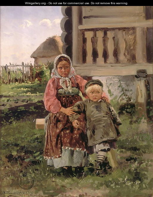 Brother and Sister, 1880 - Vladimir Egorovic Makovsky