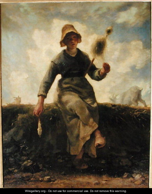 The Spinner, Goatherd of the Auvergne, 1868-69 - Jean-Francois Millet