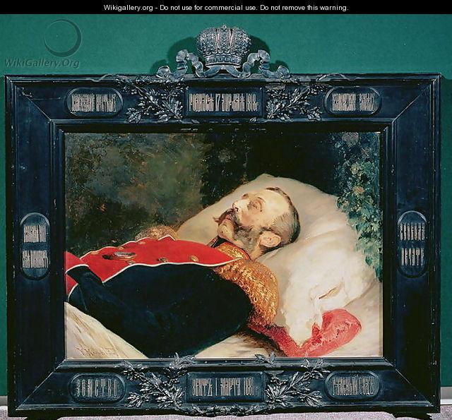Emperor Alexander II (1818-81) on His Deathbed, 1881 - Konstantin Egorovich Egorovich Makovsky