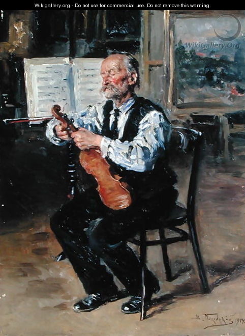 A Violin Maker, 1914 - Vladimir Egorovic Makovsky