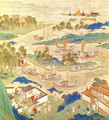 Emperor Hui Tsung (r.1100-26) transporting pierced stones and strange shaped trees, from a History of the Emperors of China - Anonymous Artist