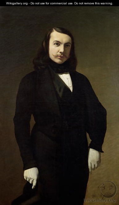 Portrait of Theophile Gautier (1811-72), 1839 - Auguste de Chatillon