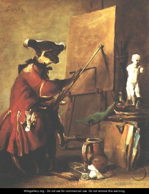 The Monkey Painter, 1740 - Jean-Baptiste-Simeon Chardin