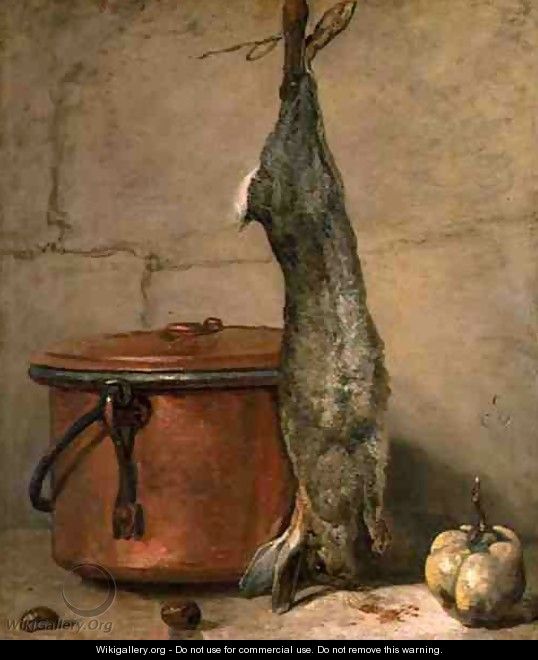 Rabbit and Copper Pot c.1739-40 - Jean-Baptiste-Simeon Chardin