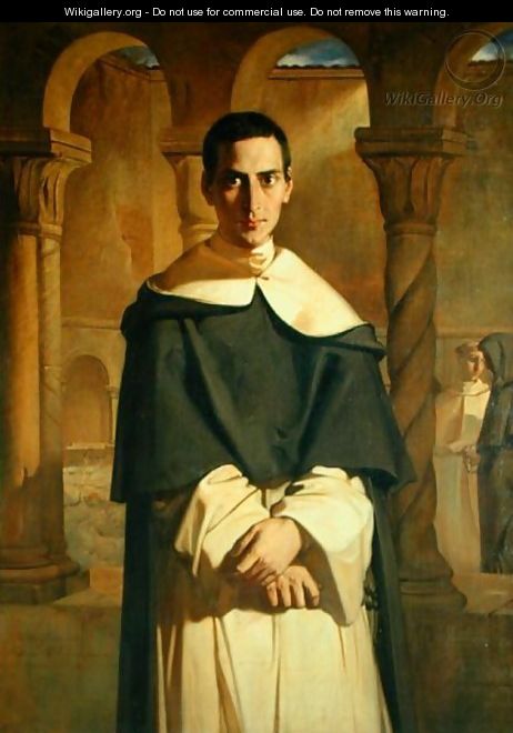 Portrait of Jean Baptiste Henri Lacordaire (1802-61), French prelate and theologian, 1841 - Theodore Chasseriau