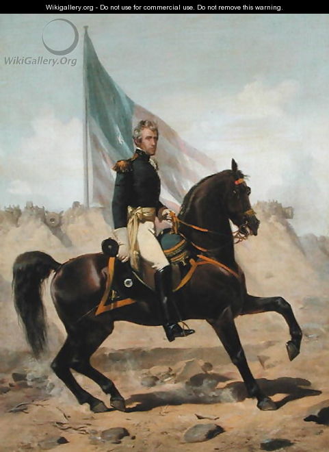 General Andrew Jackson at the Battle of New Orleans - Alonzo Chappel