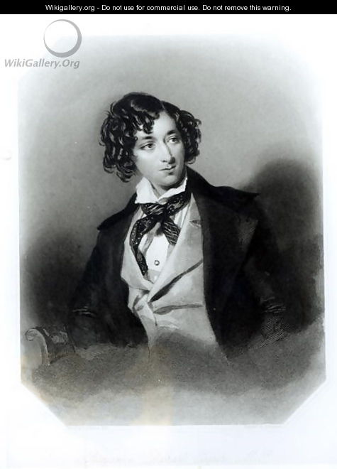 Portrait of Benjamin Disraeli Esquire (1804-81) c.1840 - Alfred-Edward Chalon