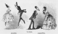 Caricature of dance, illustration from 'L'Illustration', 1847 - Amedee Charles Henri de Noe (Cham)