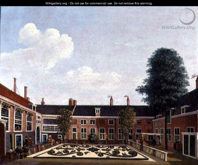 The Garden of The Former Amsterdam Leprozenhuis, 1735 - Louis Chalon