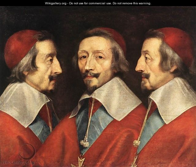 Triple Portrait of the Head of Richelieu, 1642 - Philippe de Champaigne